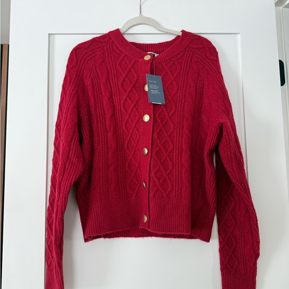 Universal Thread Sweaters - Red Cable Knit Sweater